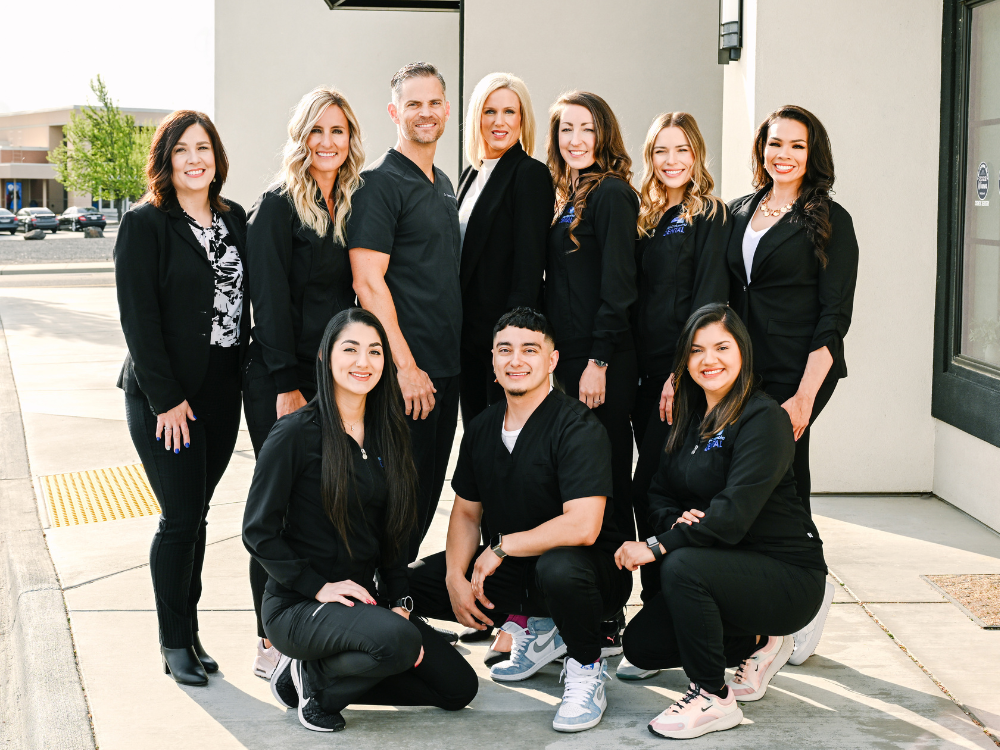 Mid Columbia Dental Team photo outside kennewick office